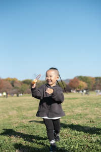 大阪・公園の家族写真