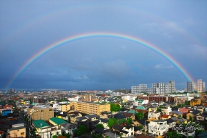 兵庫・芦屋の虹空写真