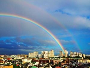 兵庫・芦屋の虹空写真