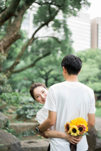 東京・日比谷公園の前撮り写真