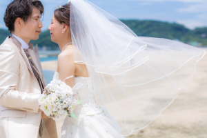 和歌山・片男波海水浴場の前撮り写真