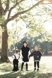 大阪・公園の家族写真