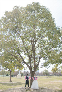 大阪・鶴見緑地公園の前撮り写真