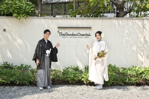 ガーデンオリエンタル大阪の当日ポーズ写真