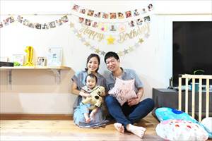 大阪のご自宅にて家族写真のお客様の声【230KF】